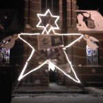 Verlichte ster kersttocht