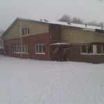Blokhut in winterse sferen