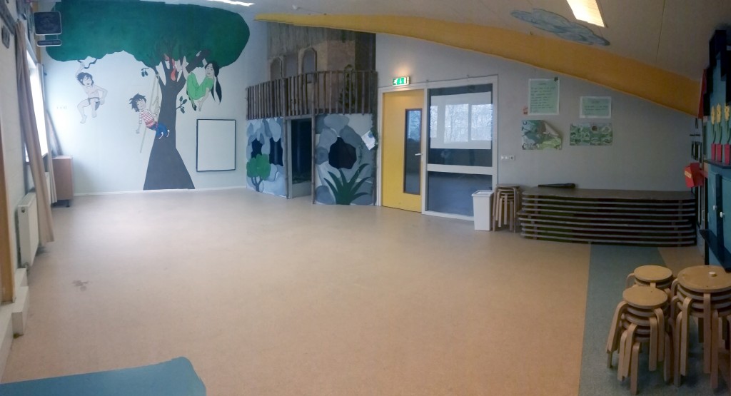 Het bever/welpen lokaal (panaroma)